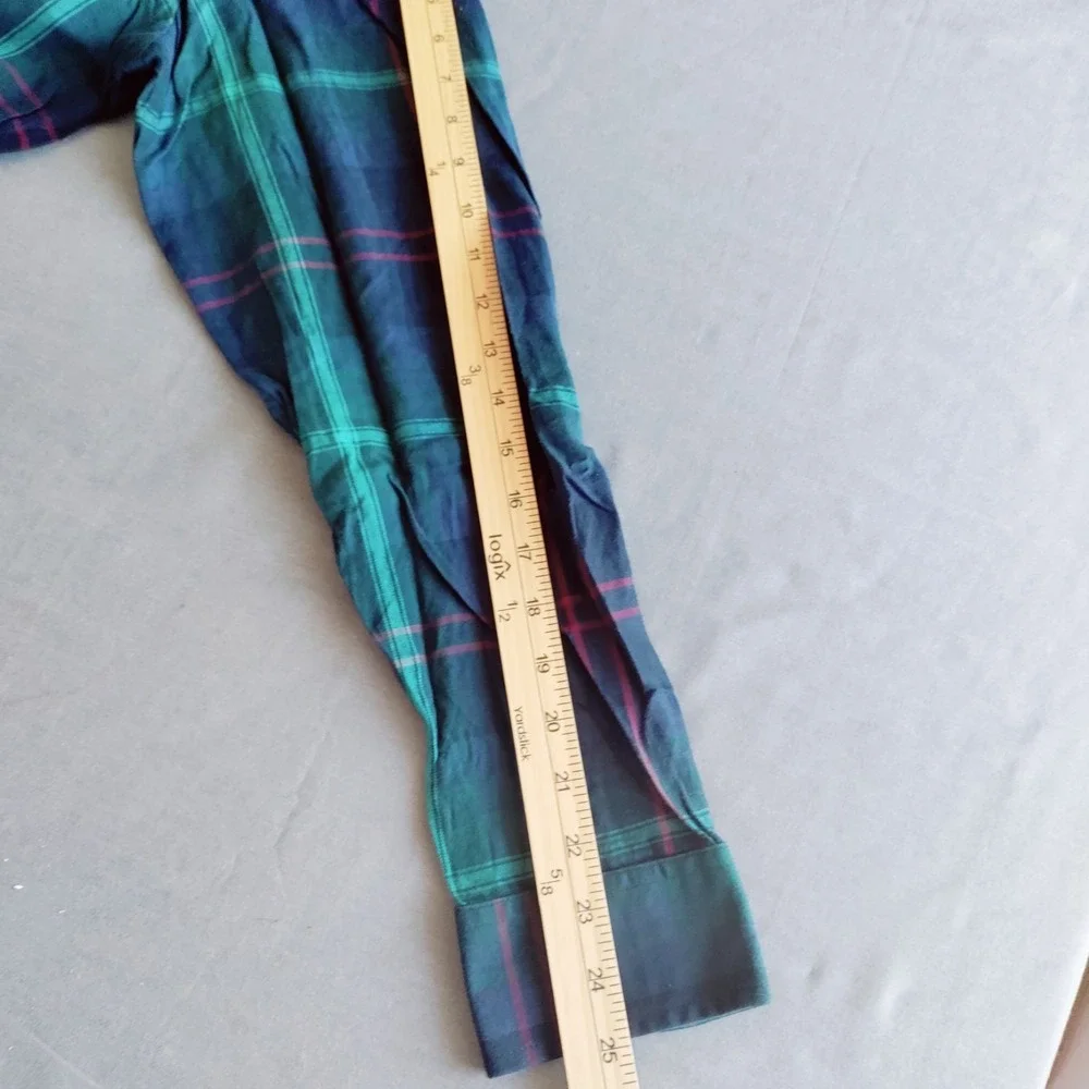 Banana Republic Lightweight Flannel Blue/Red Plaid Biker Western Y2K Shirt Men L